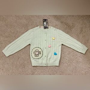 NWT balabala Mint Green Floral Cardigan (90 cm, 2T)